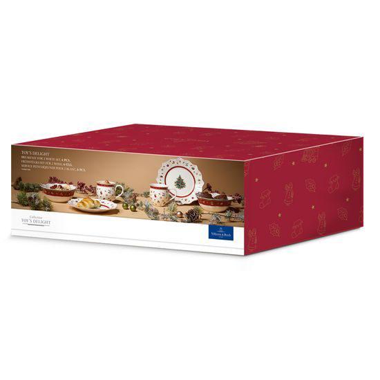 Aparelho de Jantar Natalino Vermelho - 6 Peças